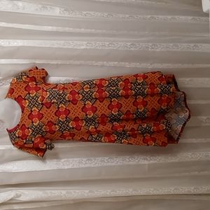 LuLaRoe size XXS multi dress red orange